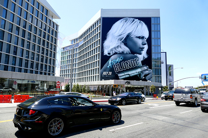 Atomic Blonde Sunset Strip Billboard