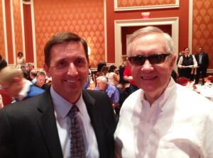 Sen. Reid and Jeff Young of YESCO in Las Vegas