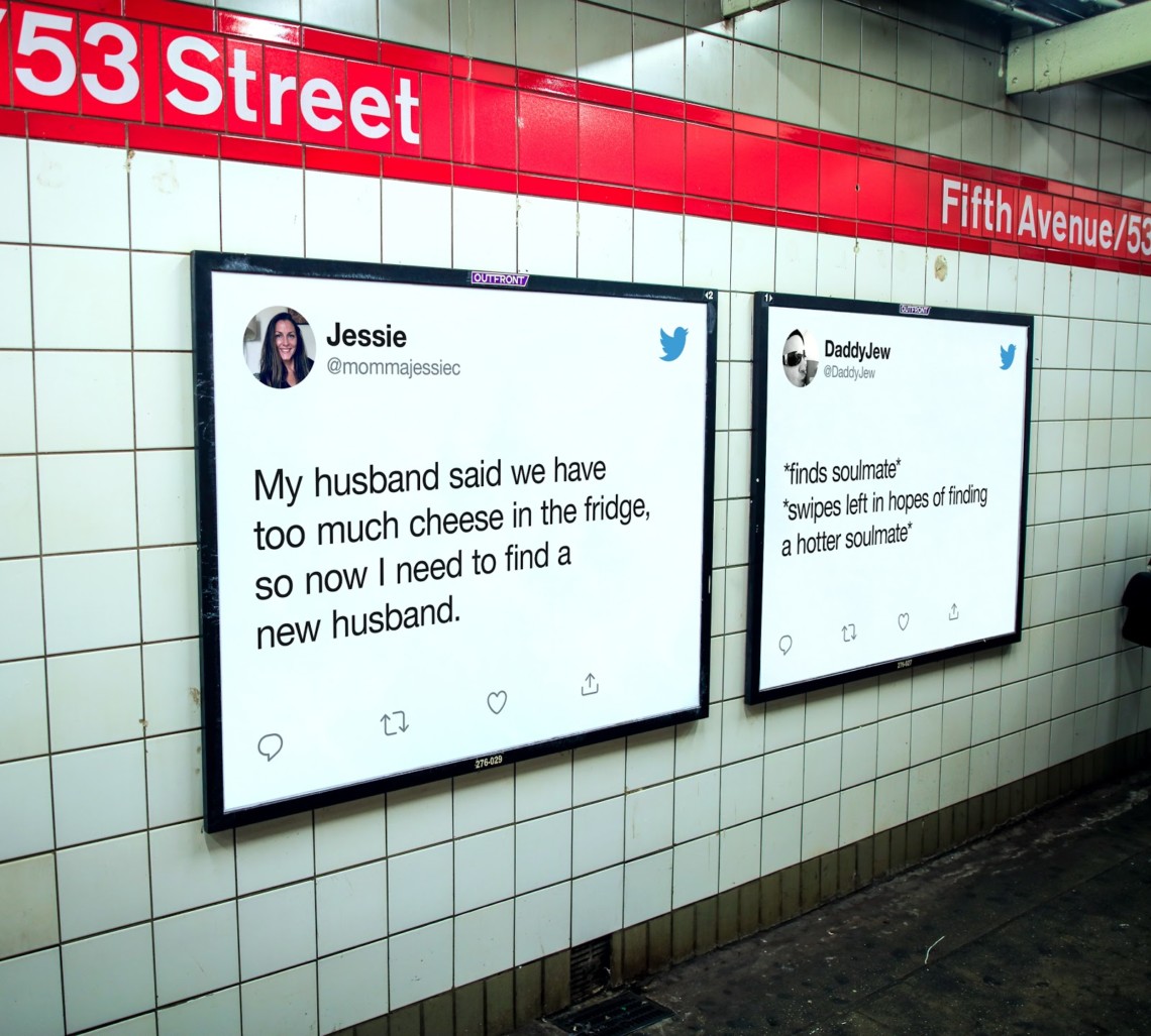 billboards and subway ads in New York, San Francisco, and Seattle