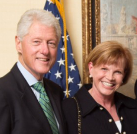 Nancy Fletcher and President Clinton