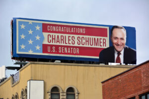 Post-election congratulatory message posted in New York City