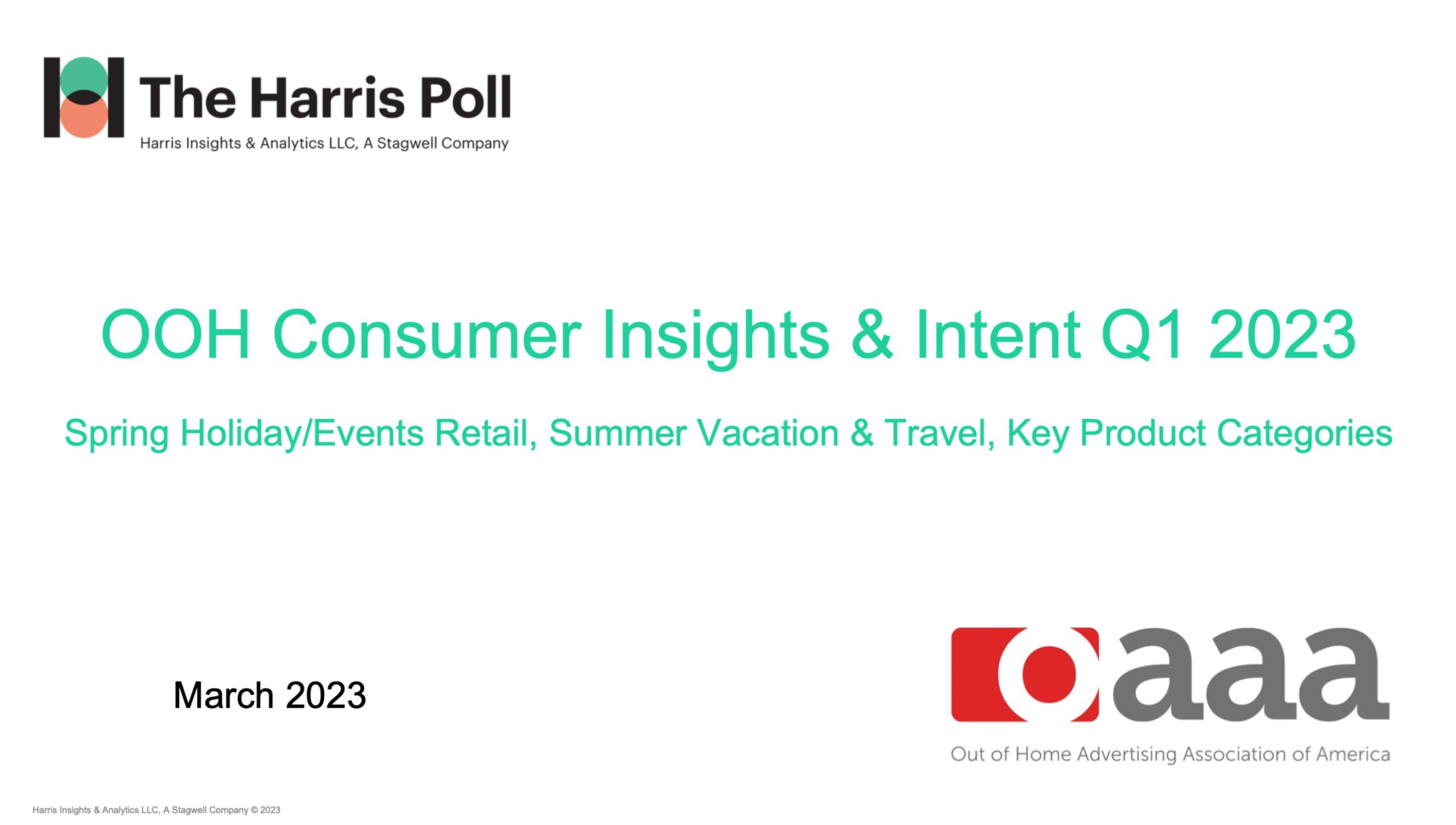 OOH Consumer Insights & Intent Q1 2023