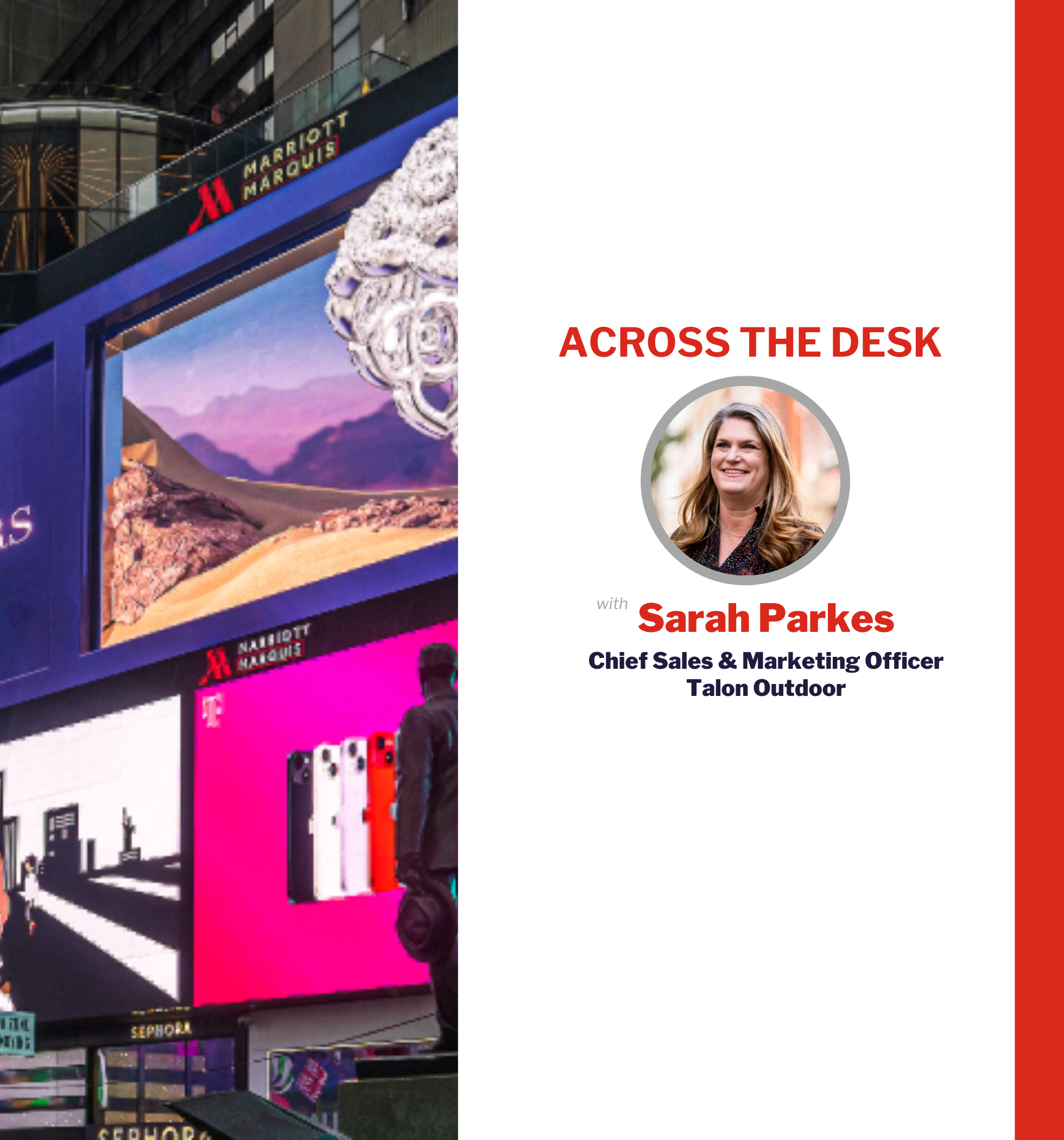 Across the Desk with Sarah  Parkes