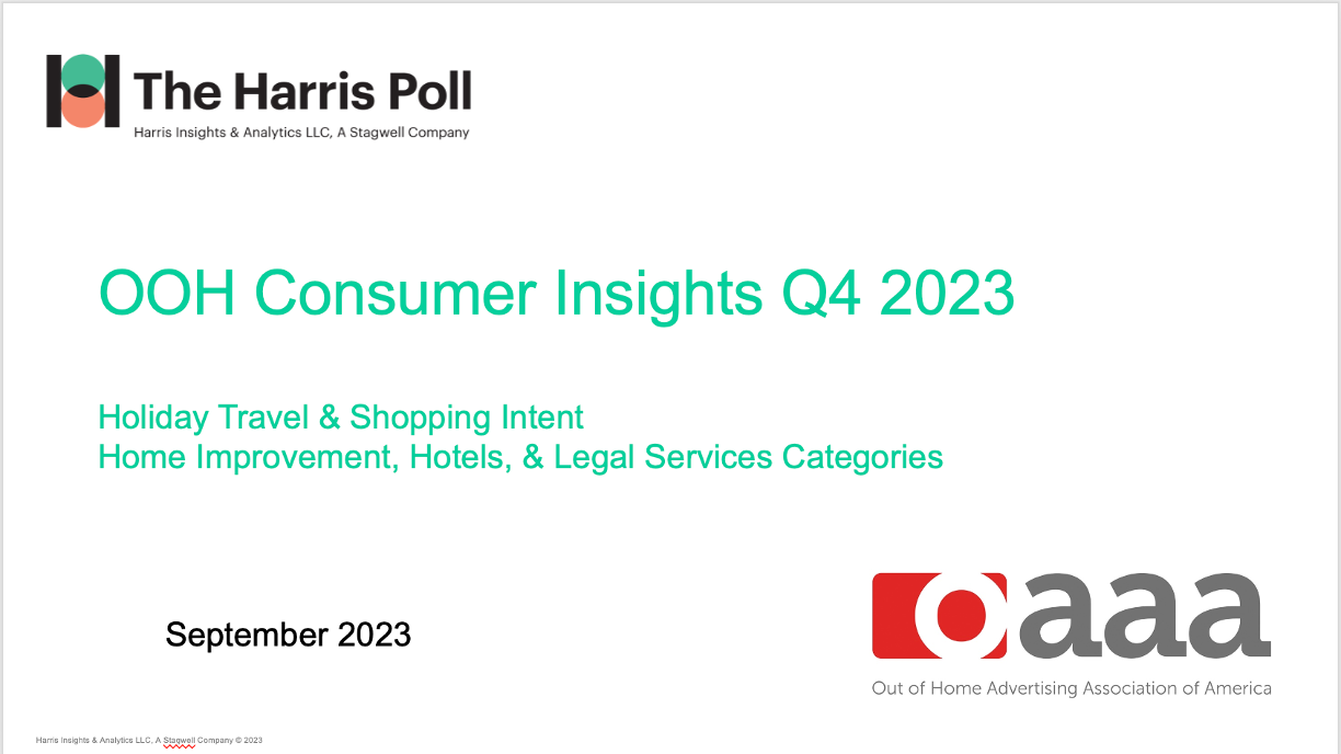 OOH Consumer Insights & Intent Q4 2023